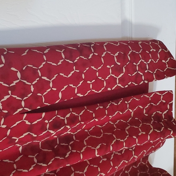 Elisabeth by Liz Claiborne Womans Silk Red Short Sleeve Maxi Lined Dress 16W - Picture 10 of 12